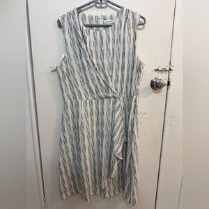 Calvin Klein Black and White Asymmetrical Dress